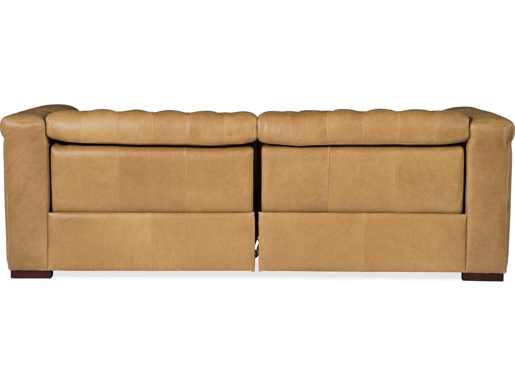 Savion 2-Seat Power Reclining Sofa with Power Headrests in Saddlebag Coin Leather