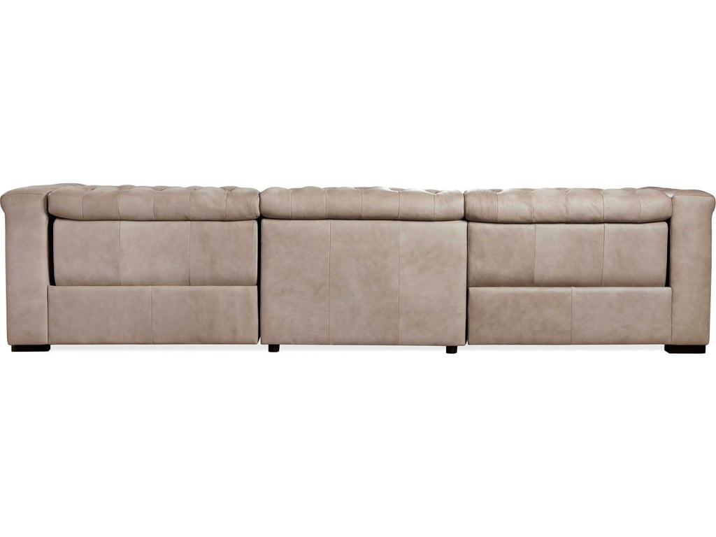 Savion Grandier Power Reclining Sofa with Power Headrest in Giovanni Taupe Leather