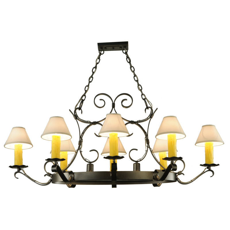 Handforged Oval 10 - Light Chandelier