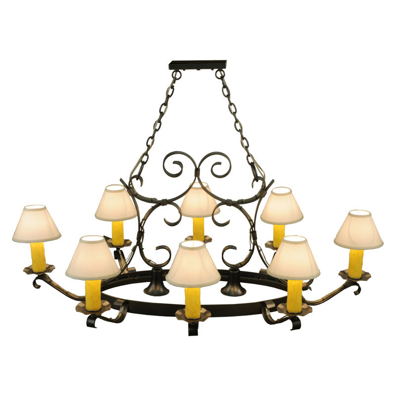 Handforged Oval 10 - Light Chandelier