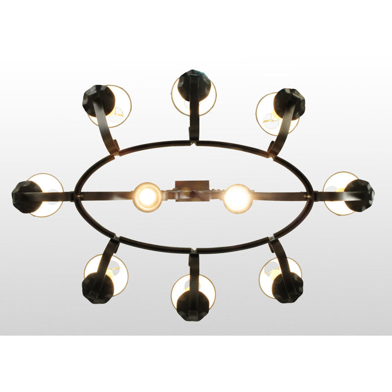 Handforged Oval 10 - Light Chandelier