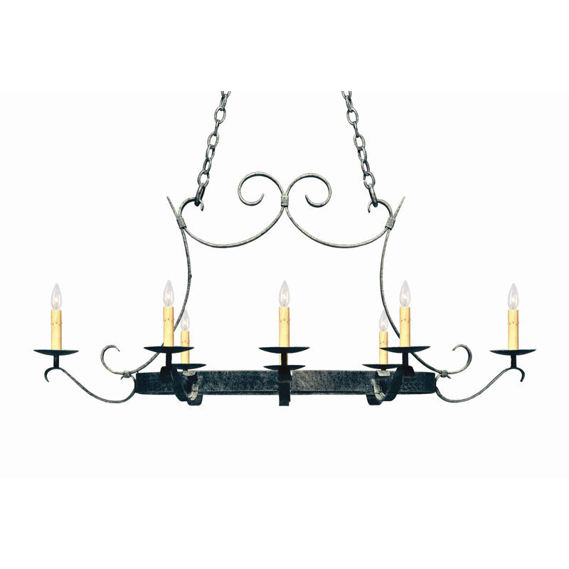 Handforged Oval 8 - Light Chandelier