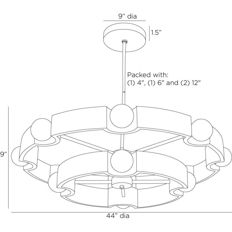 Hans 12 - Light LED Chandelier