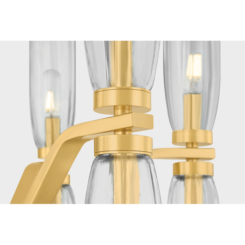 Harpswell Chandelier in Aged Brass