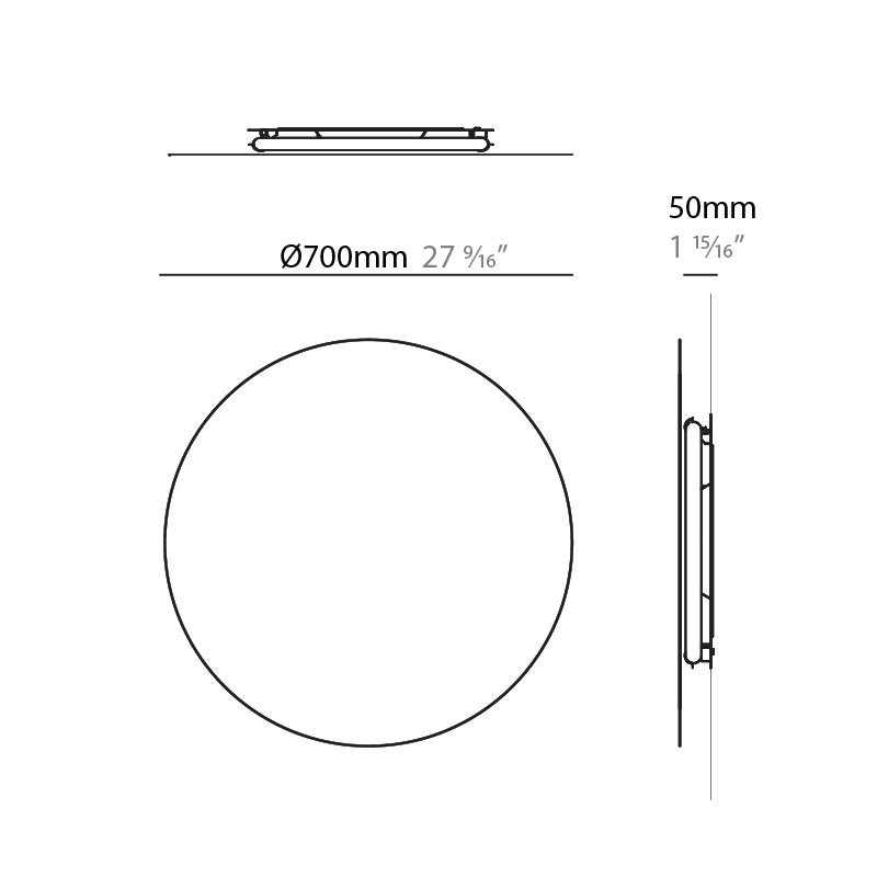 Hoop 4-Light Dimmble Flush Mounted Sconce