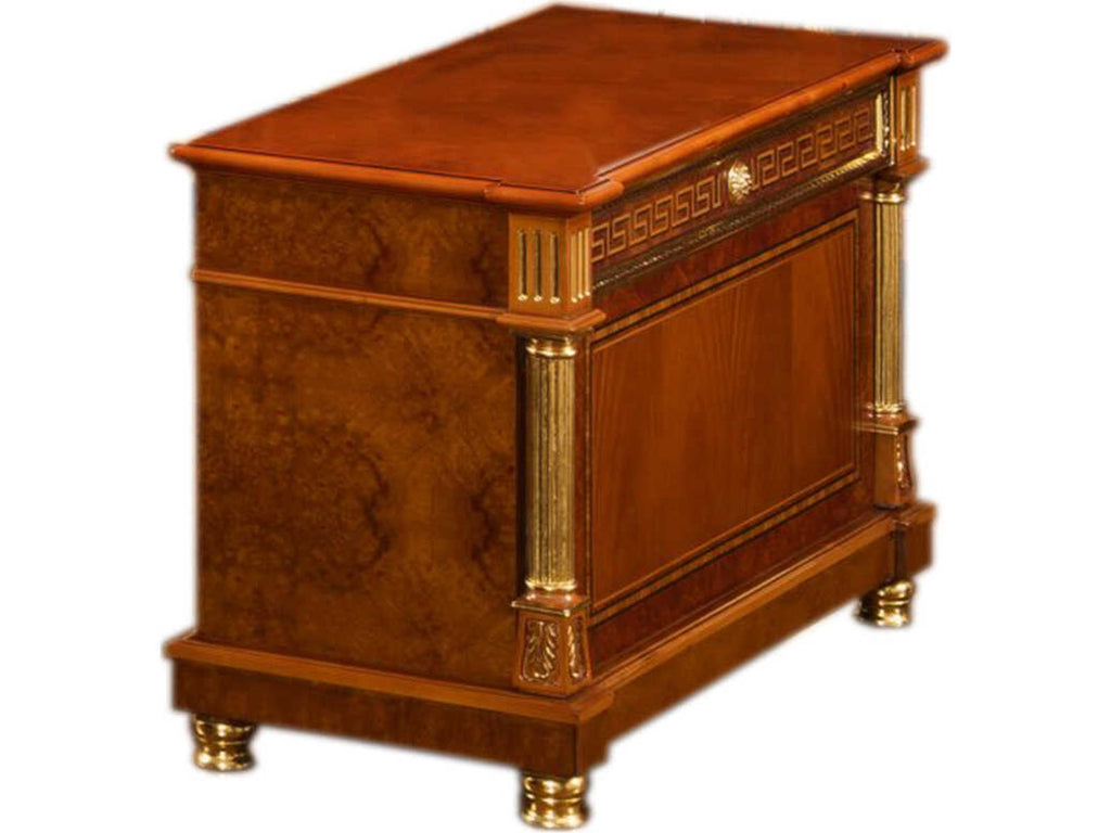 Ho Rectangular Faux Leather End Table