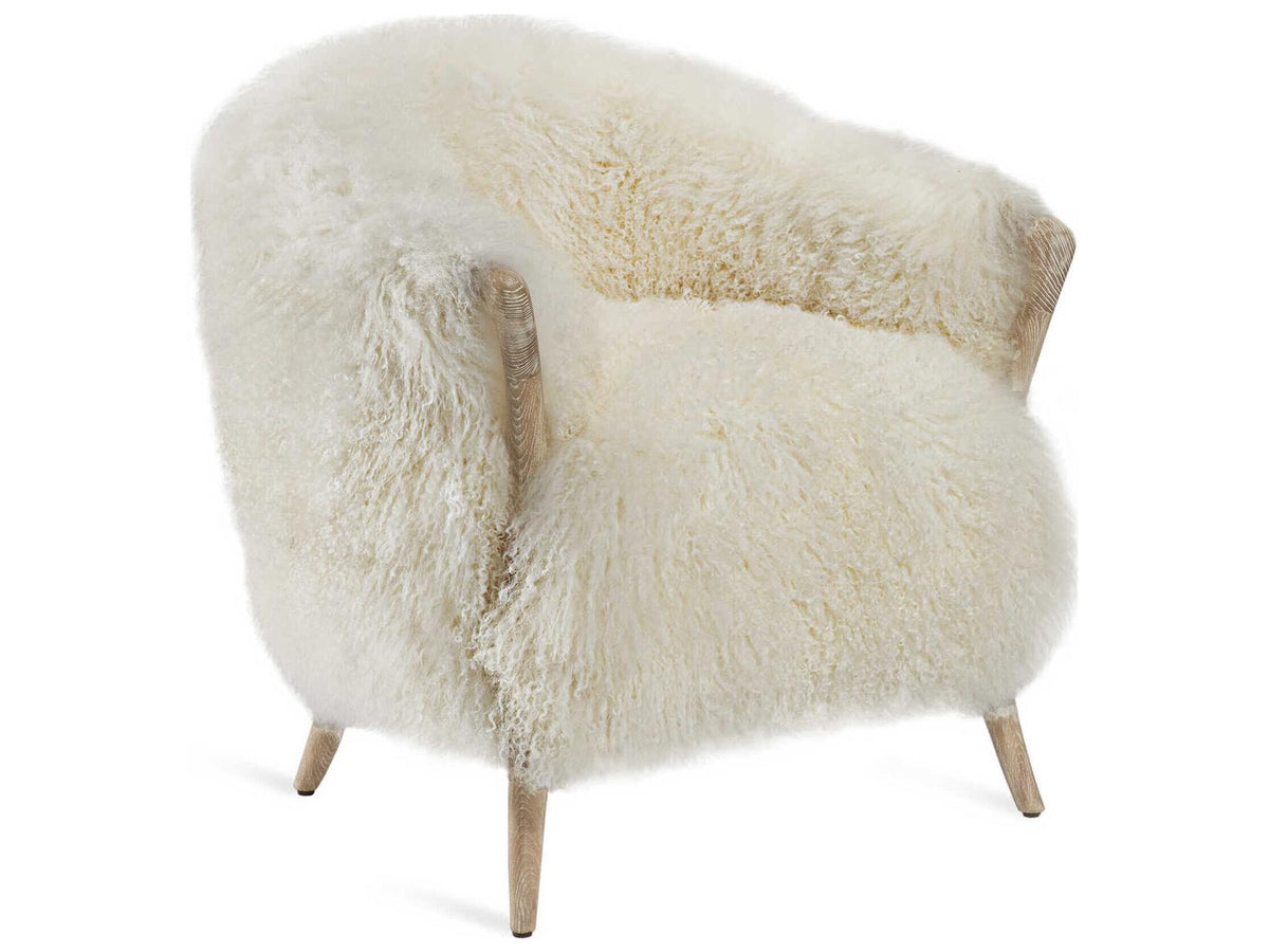 Ilaria Fur Brown Accent Chair