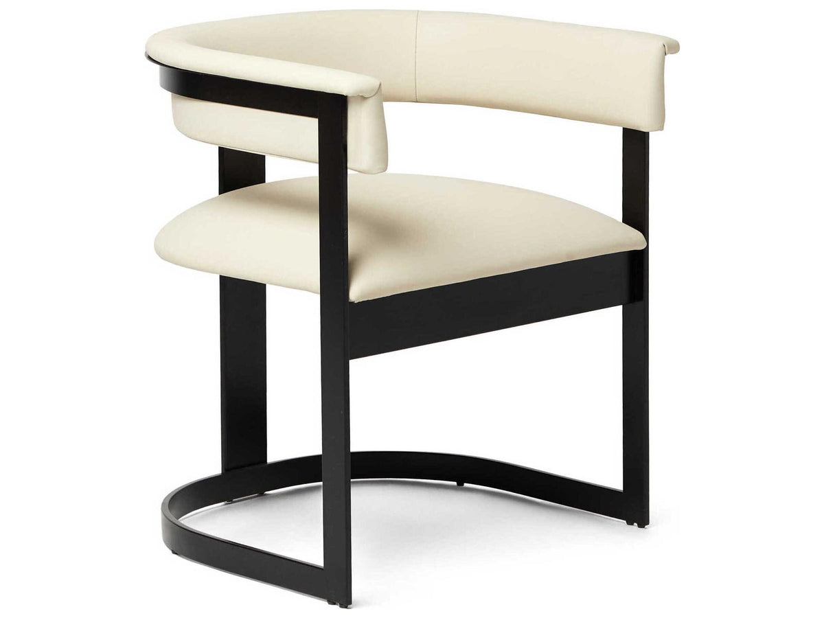 Darcy Black Upholstered Arm Dining Chair