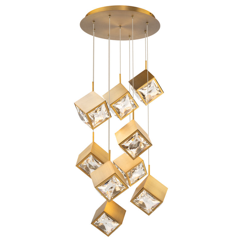 Ice Cube Round Multi-Light 4-CCT Pendant