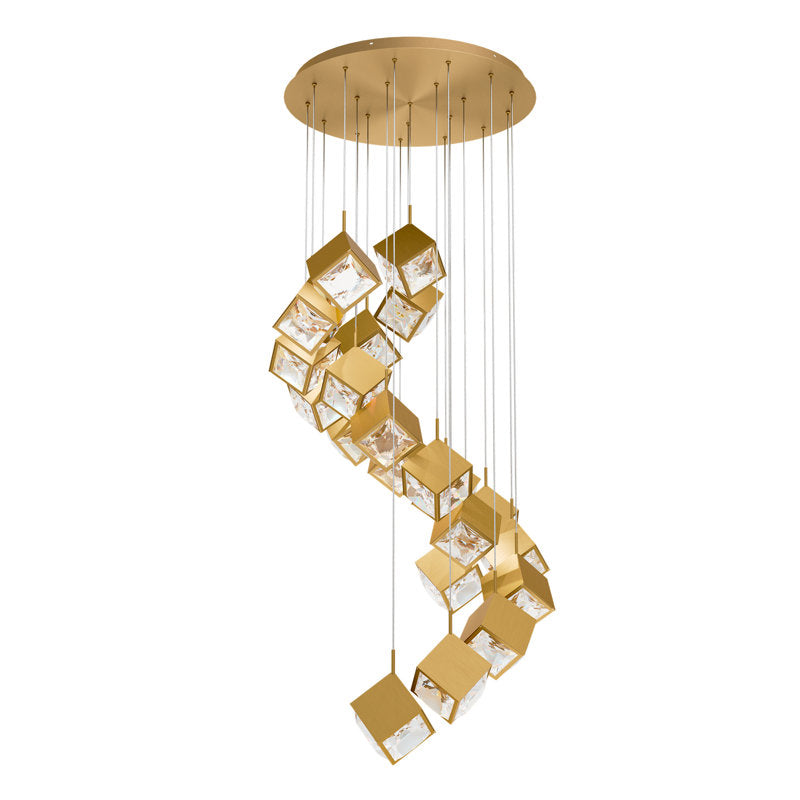Ice Cube Round Multi-Light 4-CCT Pendant