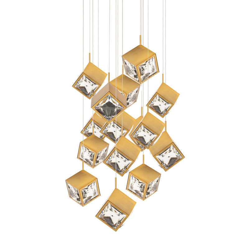 Ice Cube Round Multi-Light 4-CCT Pendant