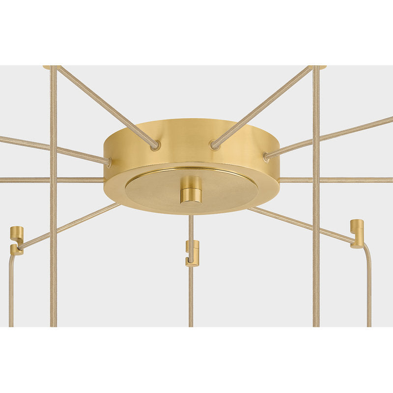 Ironwood Chandelier in Aged Brass