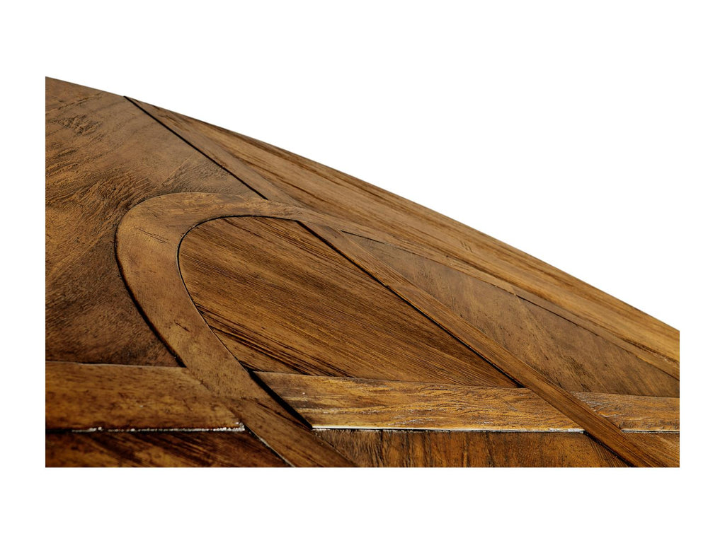 Casual Accents 72-Inch Round Wood Dining Table in Country Farmhouse Walnut