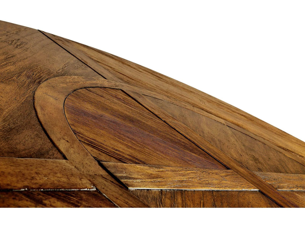 Casual Accents 72-Inch Round Wood Dining Table in Country Farmhouse Walnut