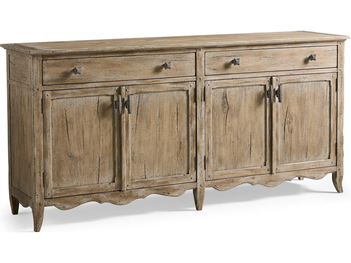 Caldera Oak Acacia Wood Sideboard and Mirror Set