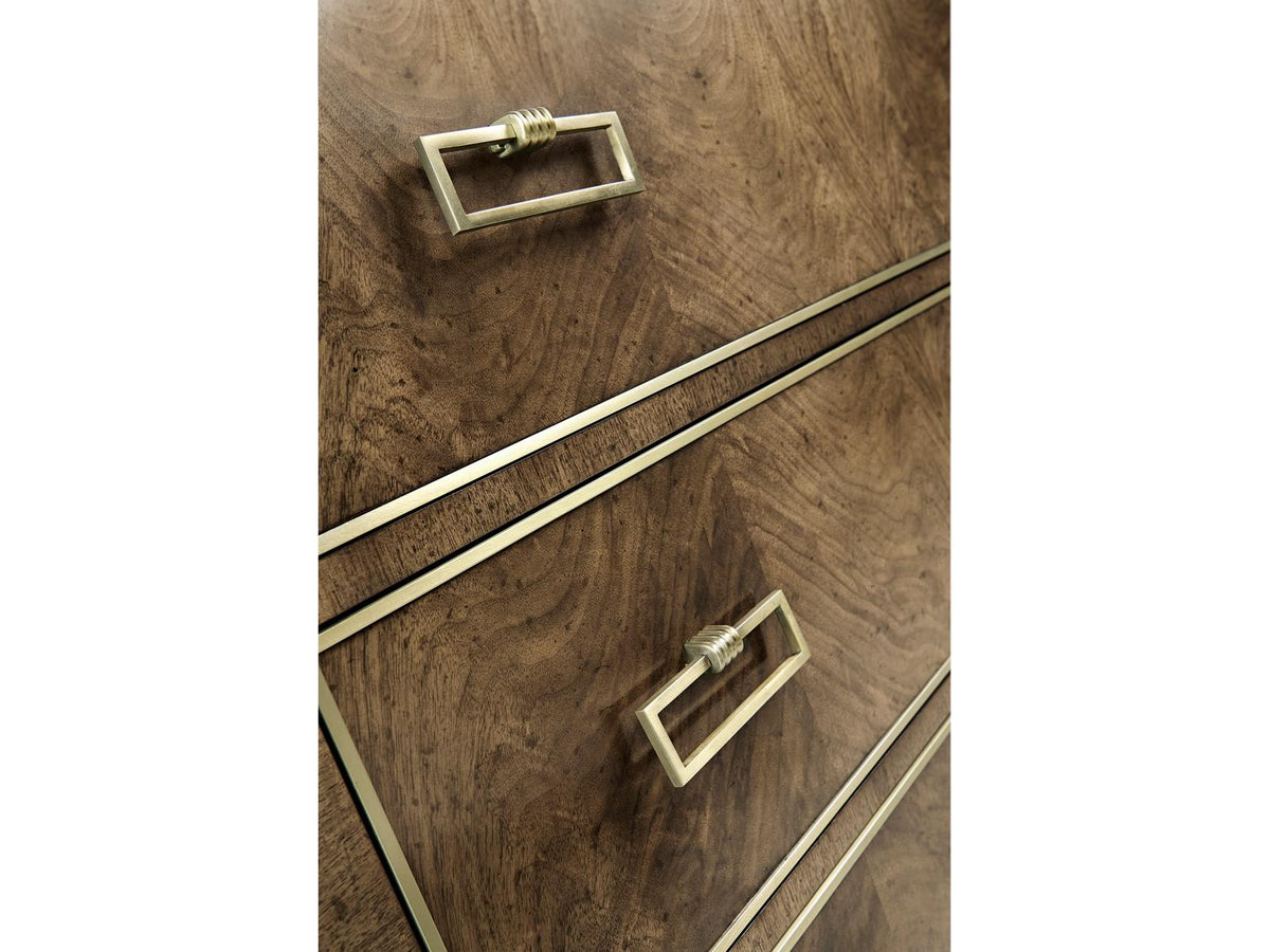 Barcelona Rectangular Marble Walnut Console Table