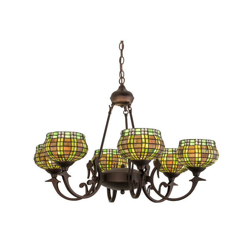 Jeweled 6 - Light Chandelier