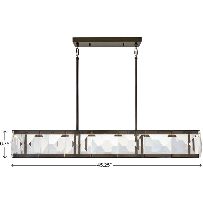 Jolie 1 - Ligh Rectangle Linear LED Pendant
