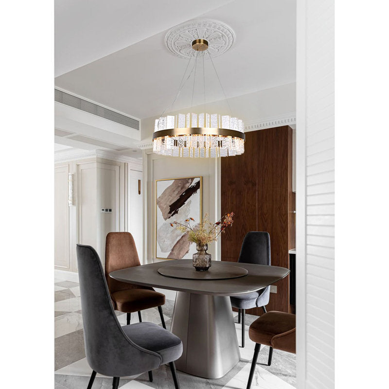Jupiter 44 - Light Shaded Wagon Wheel LED Chandelier