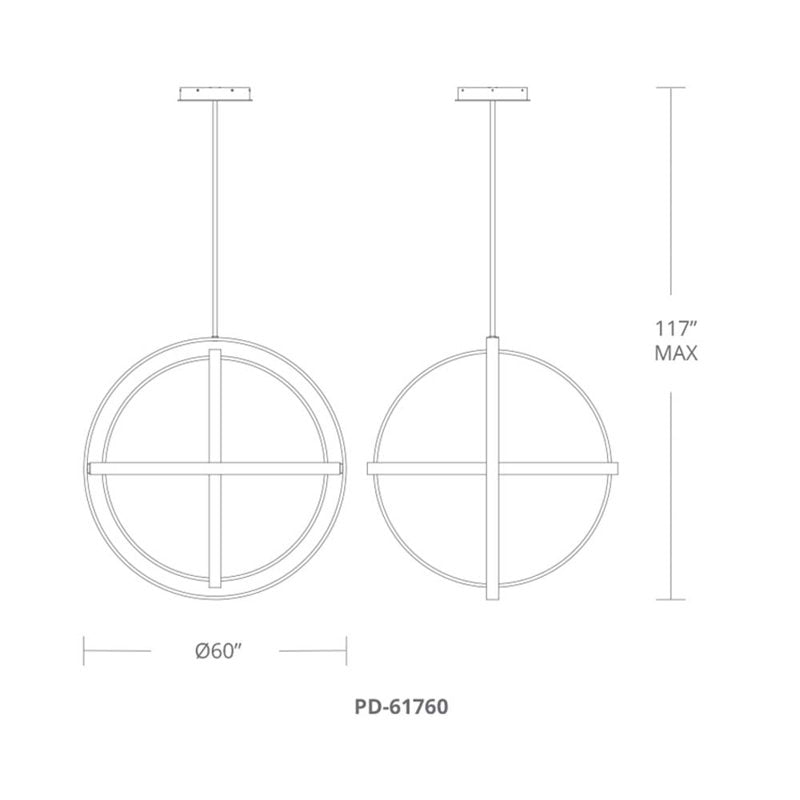 Kinetic 1-Light Globe Chandelier