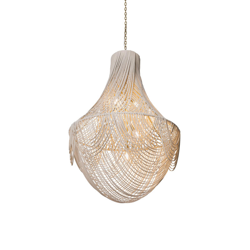 Large Leather Fringe Chandelier