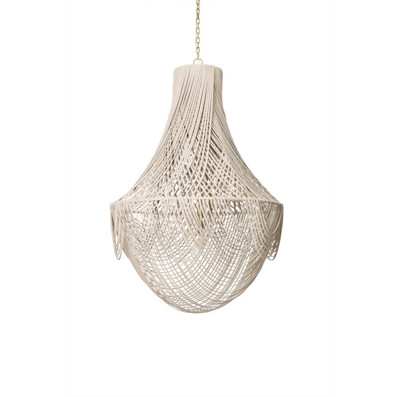 Large Leather Fringe Chandelier