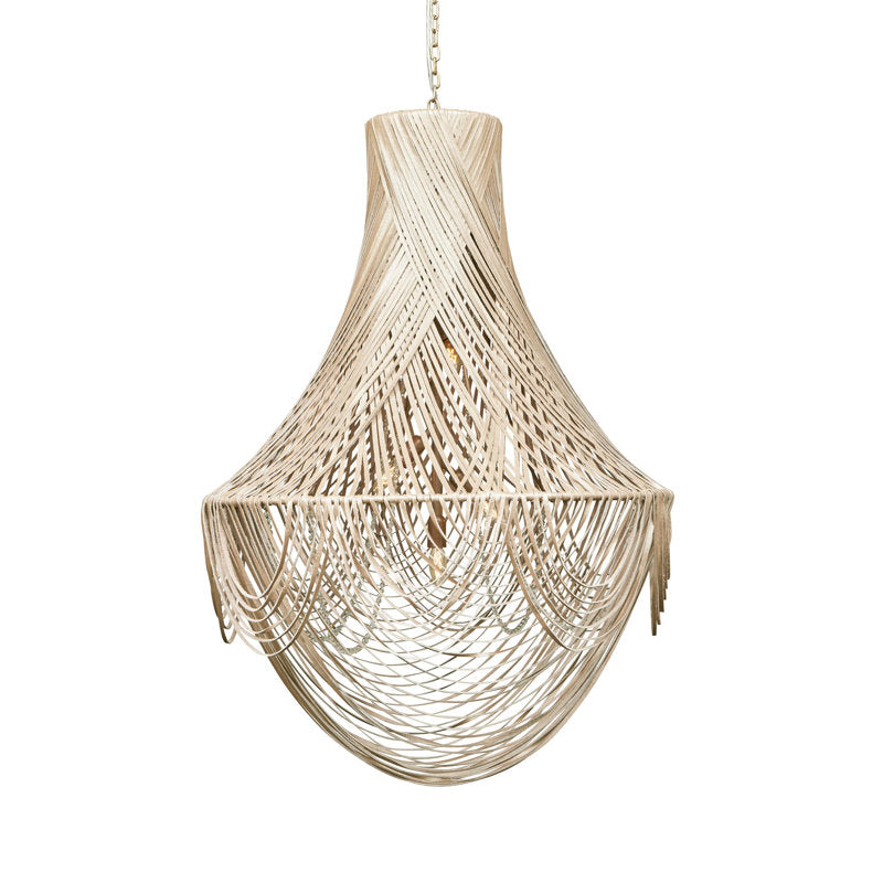 Large Leather Fringe Chandelier