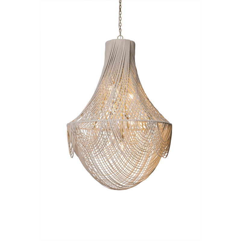 Large Leather Fringe Chandelier