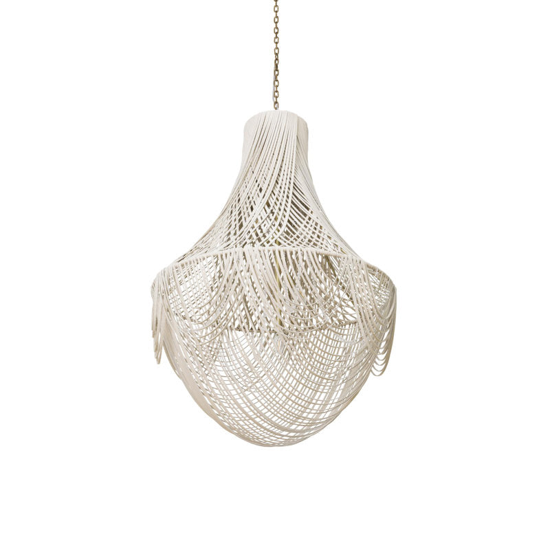 Large Leather Fringe Chandelier