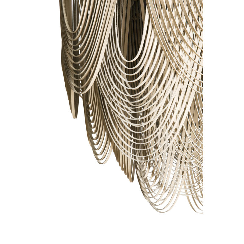 Large Leather Fringe Flushmount Chandelier