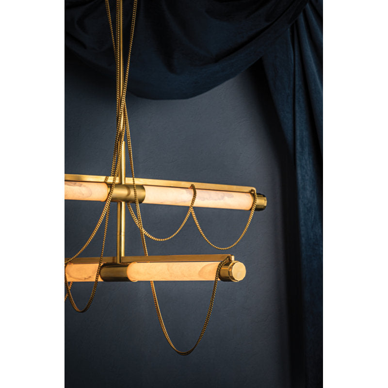 Lariat - Dimmable LED Cylinder Chandelier by Noz Nozawa for Corbett Lighting