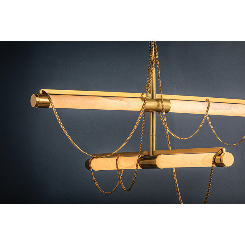 Lariat - Dimmable LED Cylinder Chandelier by Noz Nozawa for Corbett Lighting