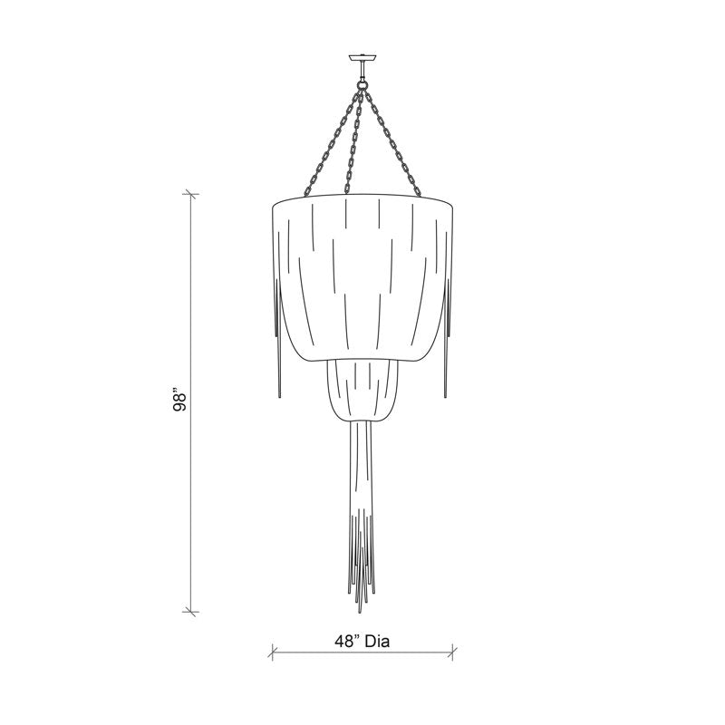 Leather Fringe Chandelier