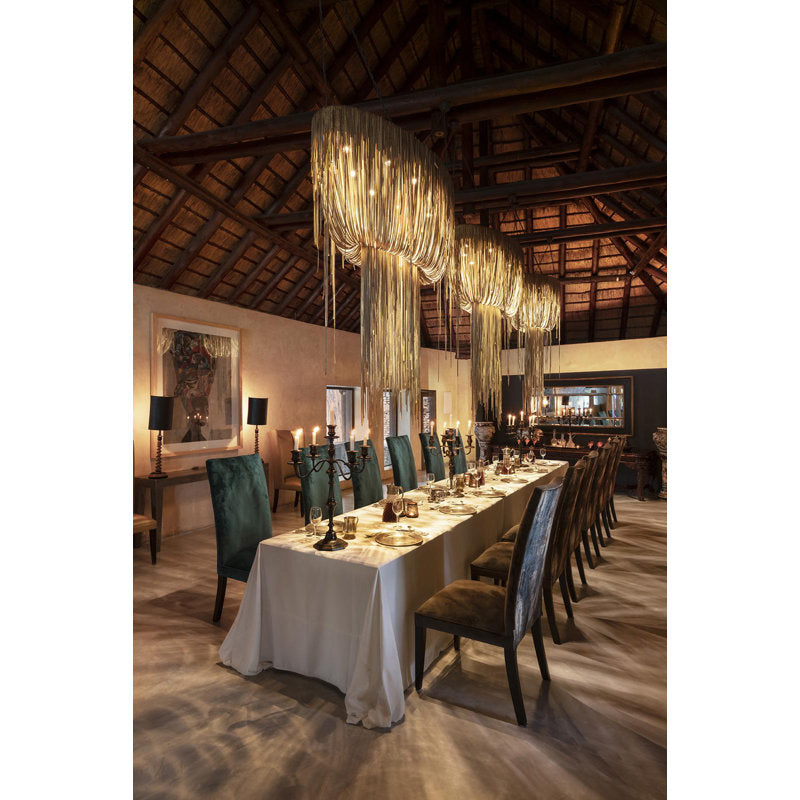Leather Fringe Chandelier
