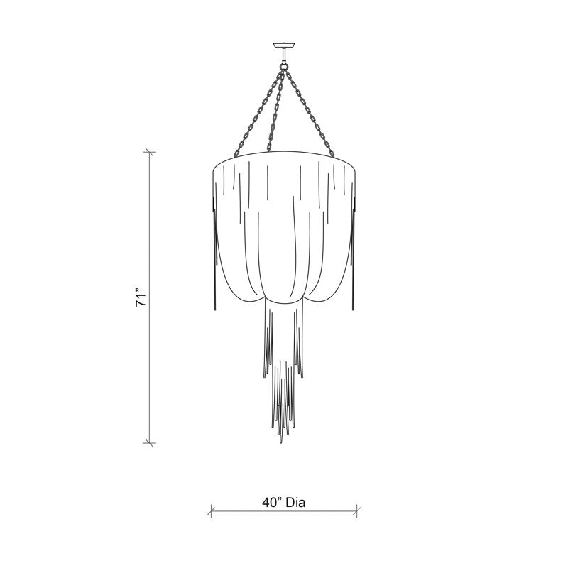Leather Fringe Chandelier