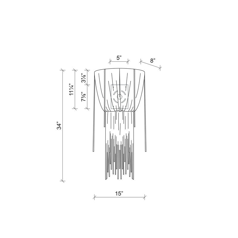 Leather Fringe Wall Sconce