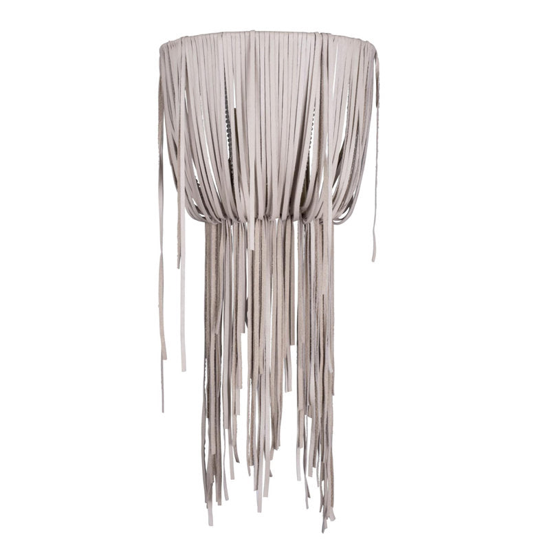 Leather Fringe Wall Sconce