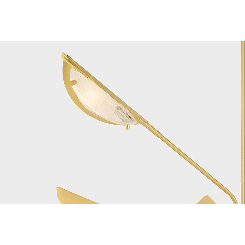 Levin Chandelier in Aged Brass