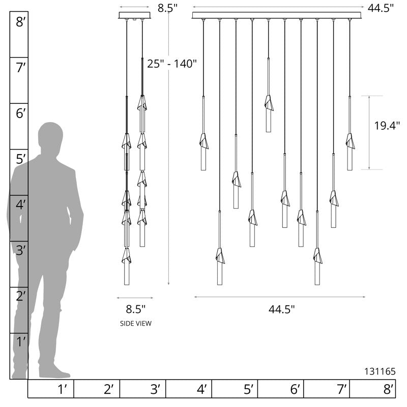 Lilium 10-Light Linear Pendant