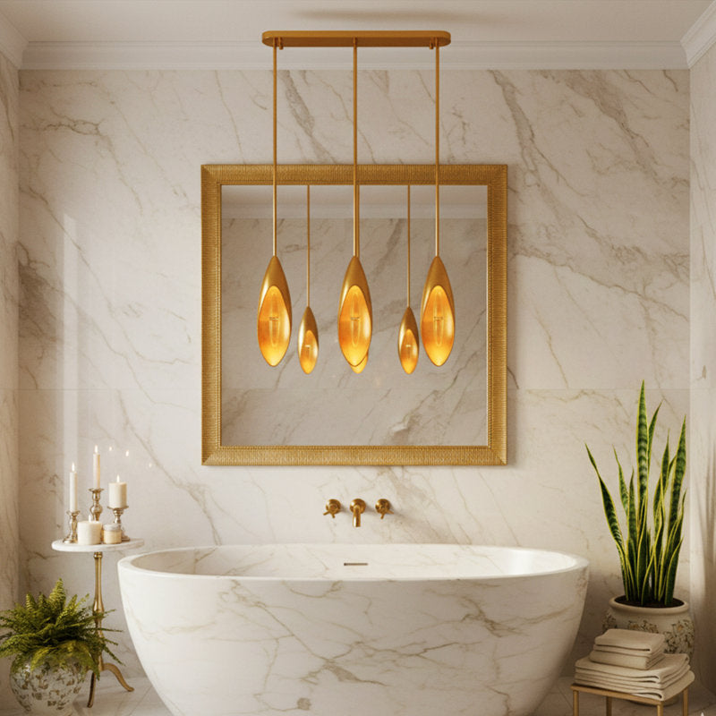 Lilly 3 Light Pendant – Textured Brass And Crystal Hanging Fixture, Nature-inspired Lily Flower Design, Adjustable Rope (gold/black), 27.6” W X 35.4″ H – Elegant Lighting For Bedroom, Dining Room, Or Entryway