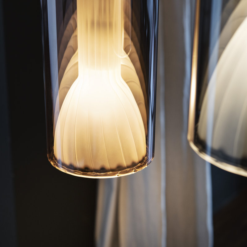 Lit Round Chandelier Pendants