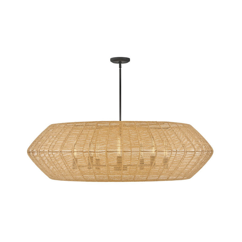 Luca Eight-Light Woven Drum Chandelier by Lisa McDennon