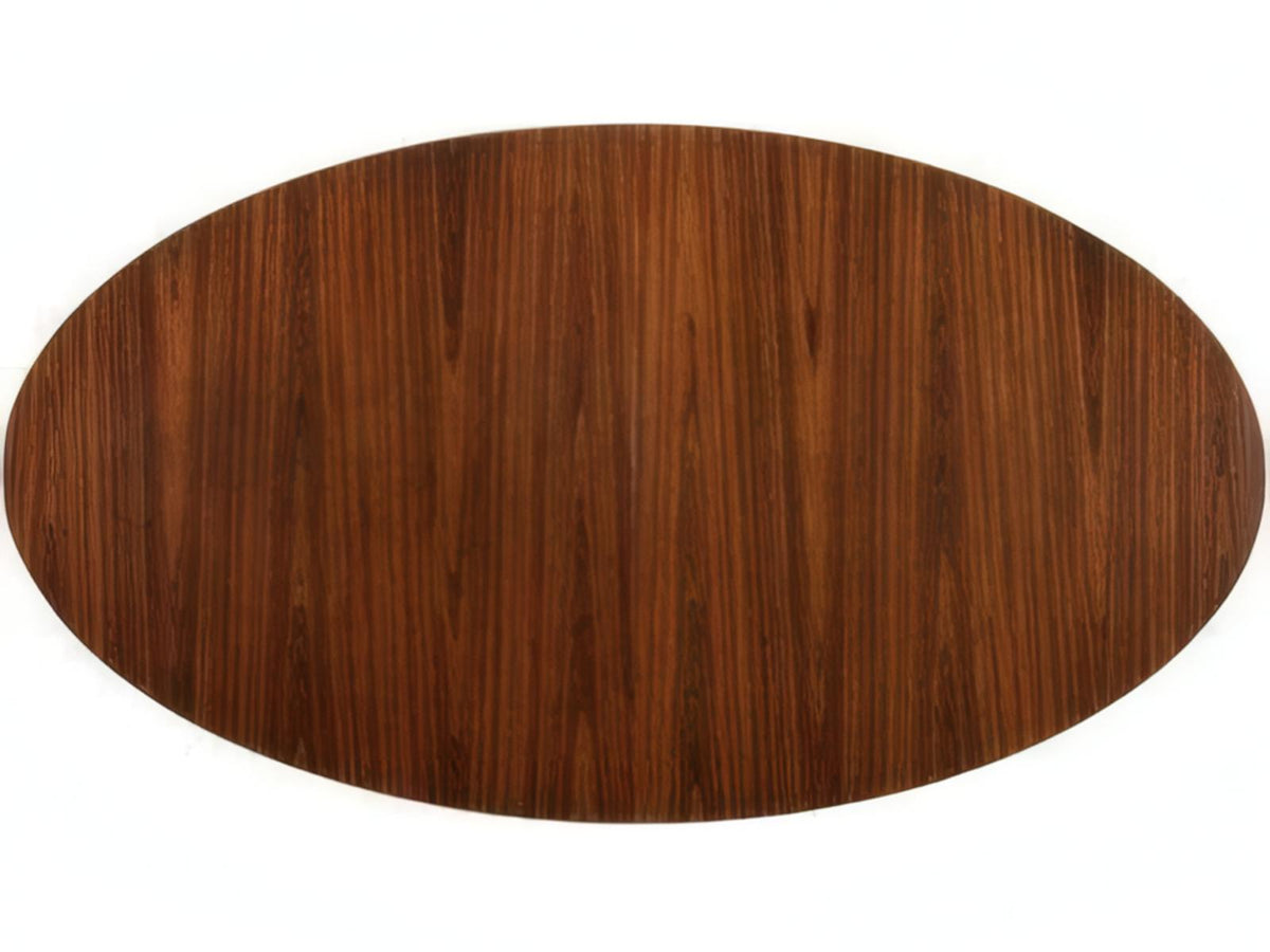 London Oval 79-Inch Wood Dining Table with Rosewood Veneer