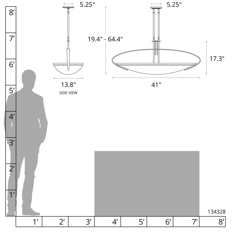 Mackintosh 2 - Light Bowl Pendant
