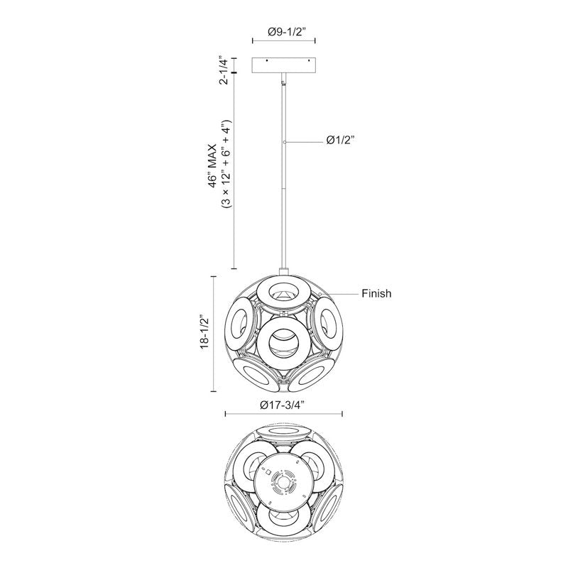 Magellan 12 - Light LED Pendant