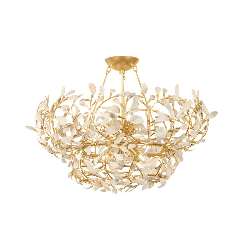 Maybrook Chandelier in Vintage Gold Leaf