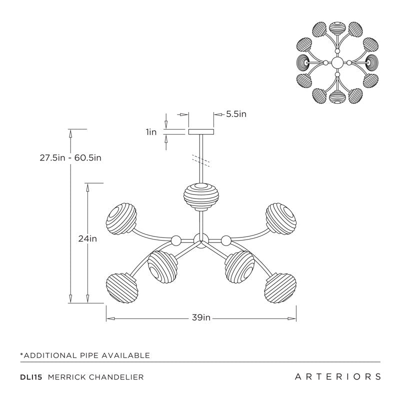 Merrick 12 - Light Chandelier