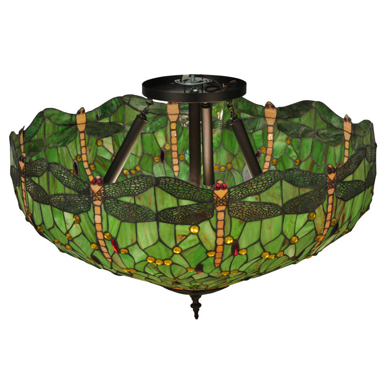 Meyda Tiffany &amp; Stained Glass 5 - Light Semi Flush Mount