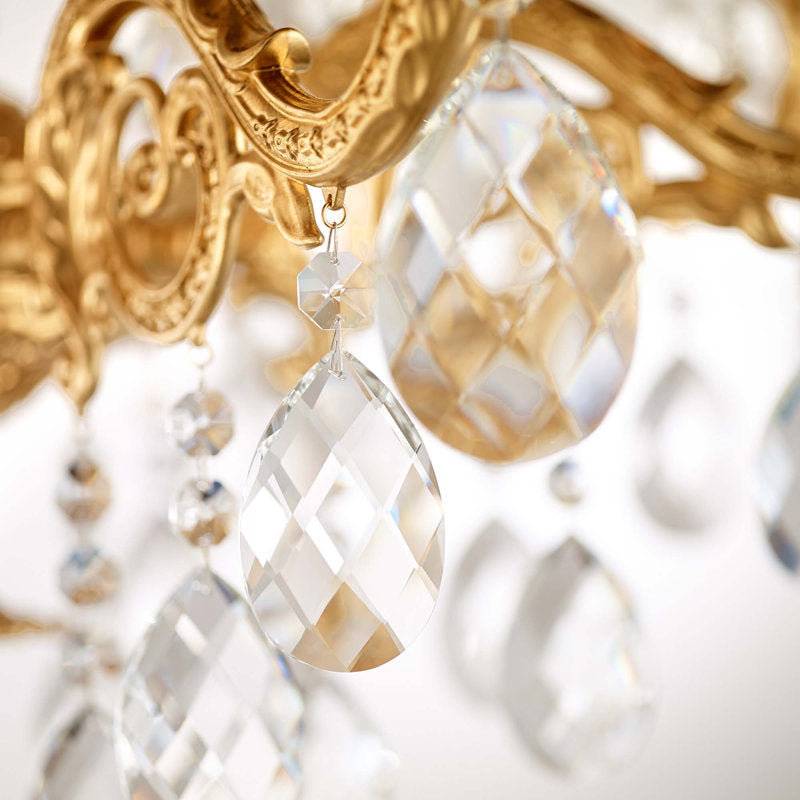 Milano 12 Light 32.5in x 33.5in Two-Tier Chandelier in Heirloom Bronze with Clear Heritage Handcut Crystals