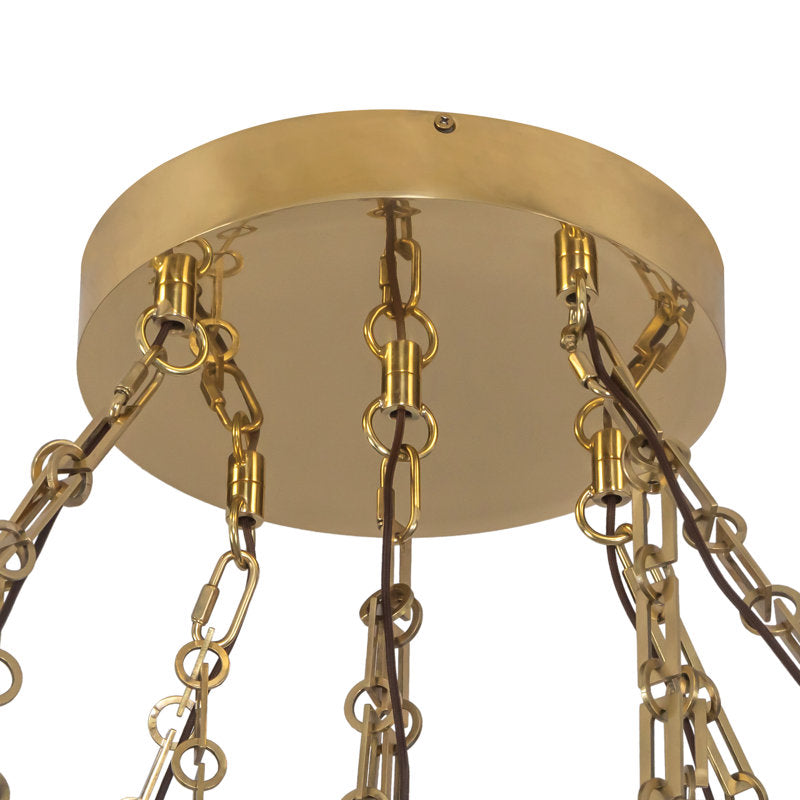 Mineral 5-Light Brass dimmable LED Chandelier